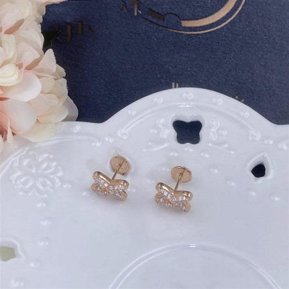 [Super CiCi ]JEUX DE PINK GOLD DIAMOND EARRINGS