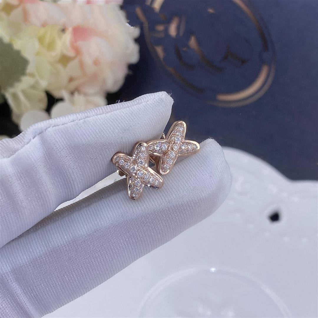 [Super CiCi ]JEUX DE PINK GOLD DIAMOND EARRINGS