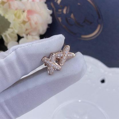 [Super CiCi ]JEUX DE PINK GOLD DIAMOND EARRINGS