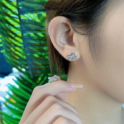 [Super CiCi ]JEUX DE SILVER DIAMOND EARRINGS