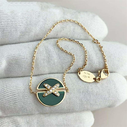 [Super CiCi ]JEUX DE BRACELET MALACHITE PINK GOLD DIAMONDS