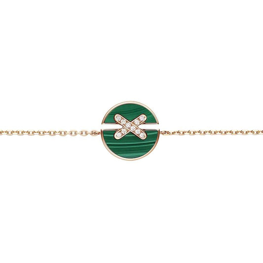 [Super CiCi ]JEUX DE BRACELET MALACHITE PINK GOLD DIAMONDS