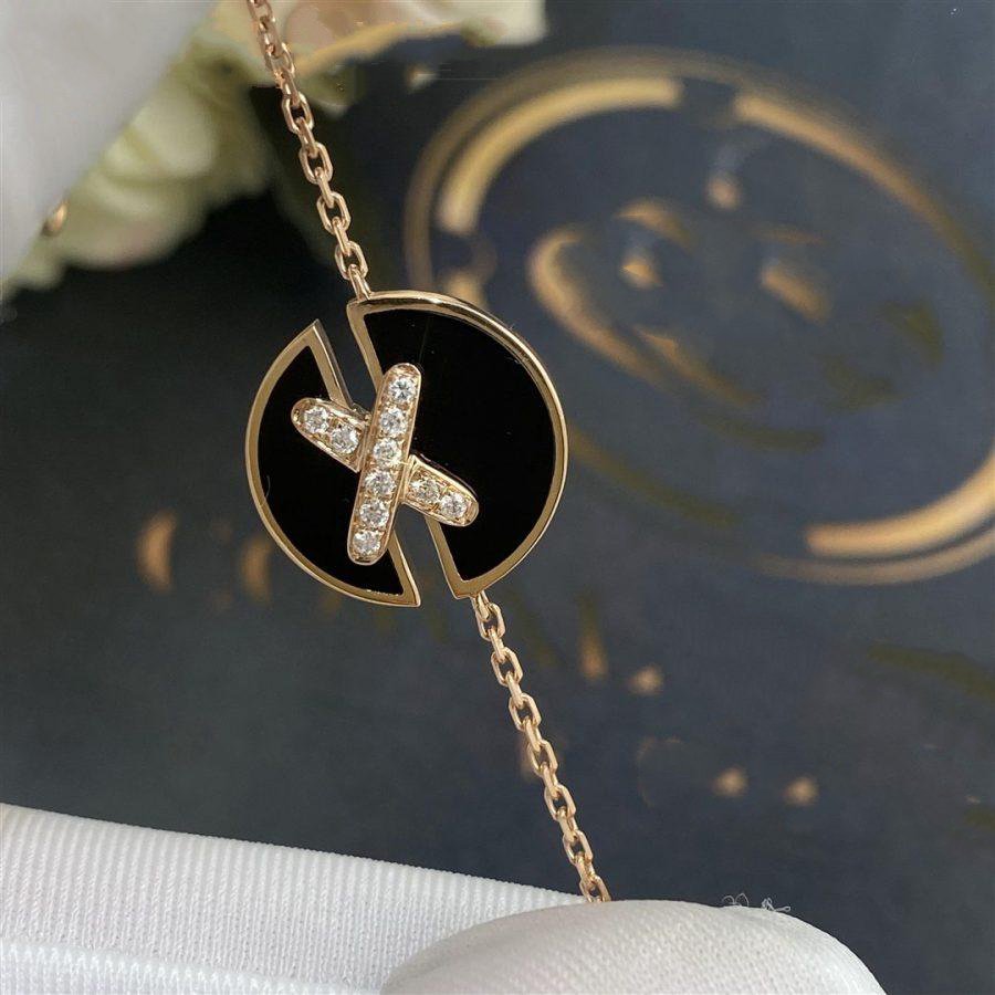 [Super CiCi ]JEUX DE BRACELET ONYX PINK GOLD DIAMOND