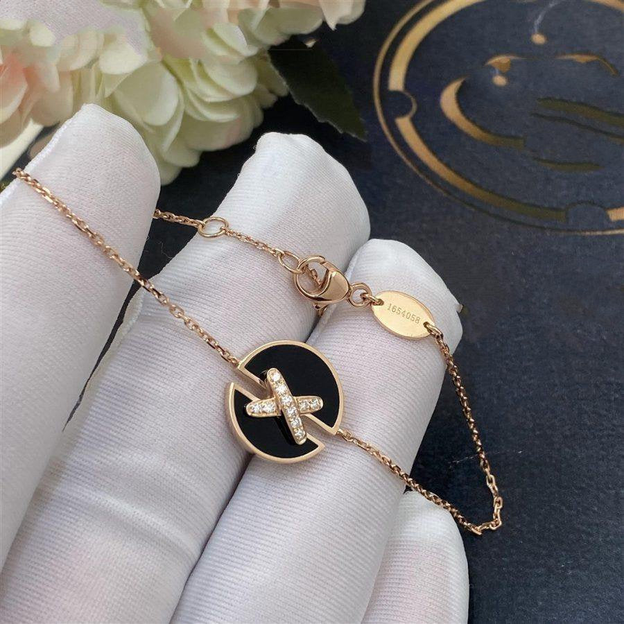 [Super CiCi ]JEUX DE BRACELET ONYX PINK GOLD DIAMOND
