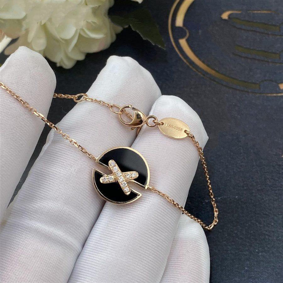 [Super CiCi ]JEUX DE BRACELET ONYX PINK GOLD DIAMOND