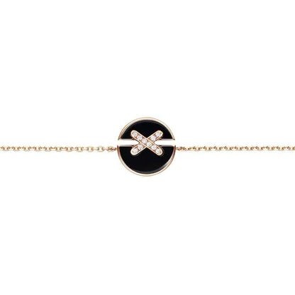 [Super CiCi ]JEUX DE BRACELET ONYX PINK GOLD DIAMOND