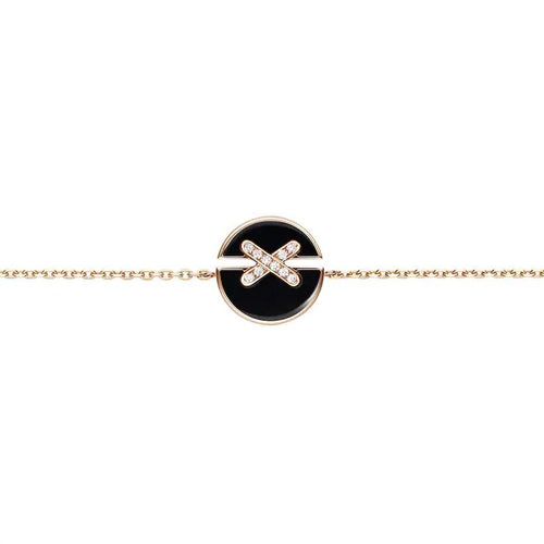 [Super CiCi ]JEUX DE BRACELET ONYX PINK GOLD DIAMOND