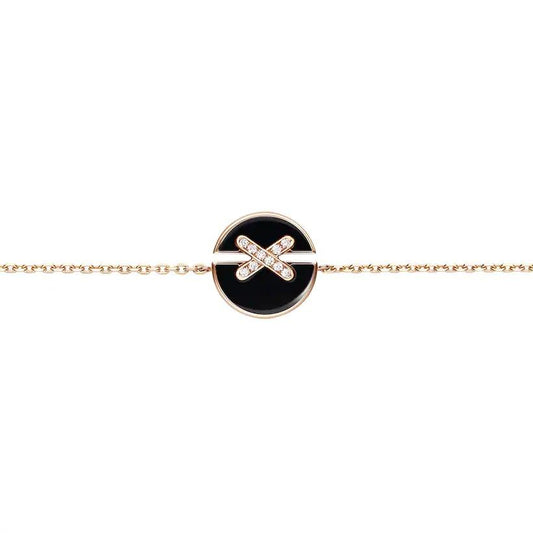 [Super CiCi ]JEUX DE BRACELET ONYX PINK GOLD DIAMOND