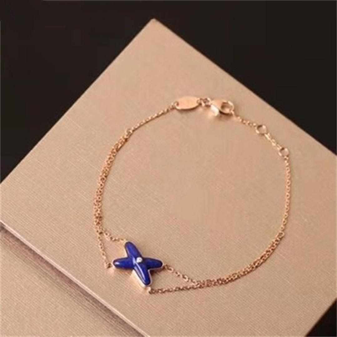 [Super CiCi ]Hollow Design Four-Leaf Clover Flower Shape Bracelet