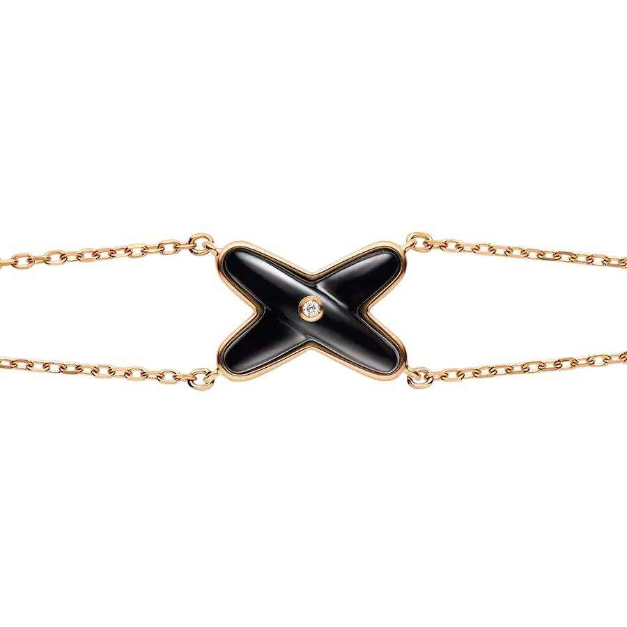 [Super CiCi ]JEUX BRACELET ONYX PINK GOLD 1 DIAMOND