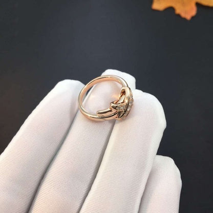 [Super CiCi ]JEUX DE PINK GOLD DIAMOND RING