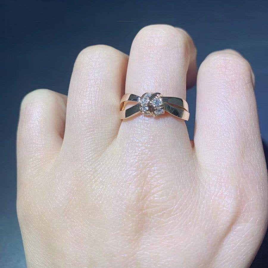 [Super CiCi ]LIENS RING PINK GOLD DIAMOND