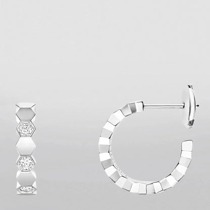 [Super CiCi ]Hollow Design Four-Leaf Clover Flower Shape Earrings