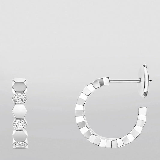 [Super CiCi ]Hollow Design Four-Leaf Clover Flower Shape Earrings