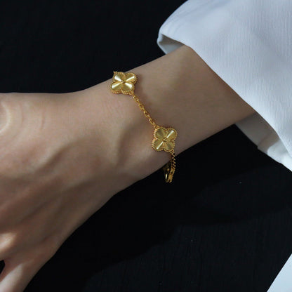 [Super CiCi ] CLOVER 5 MOTIF LASER BRACELET COLLECTION