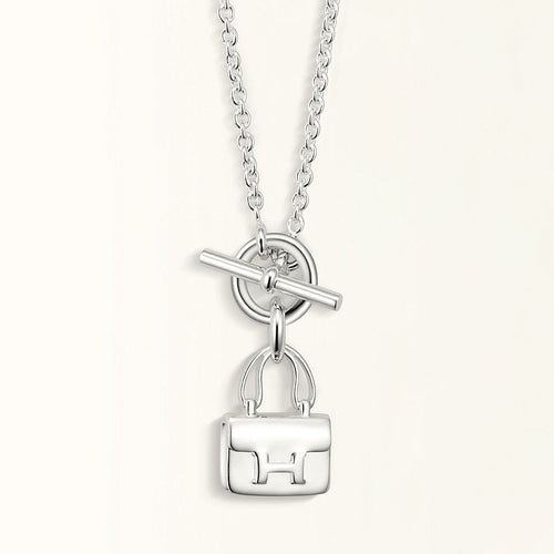 [Super CiCi ]POP H PEDANT SILVER NECKLACE