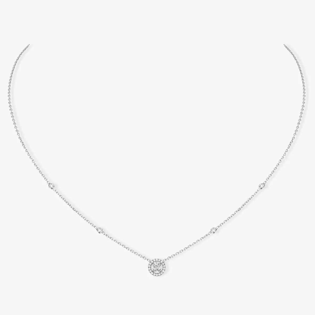 [Super CiCi]Diamond Necklace 0,20ct Brilliant Shape Joy