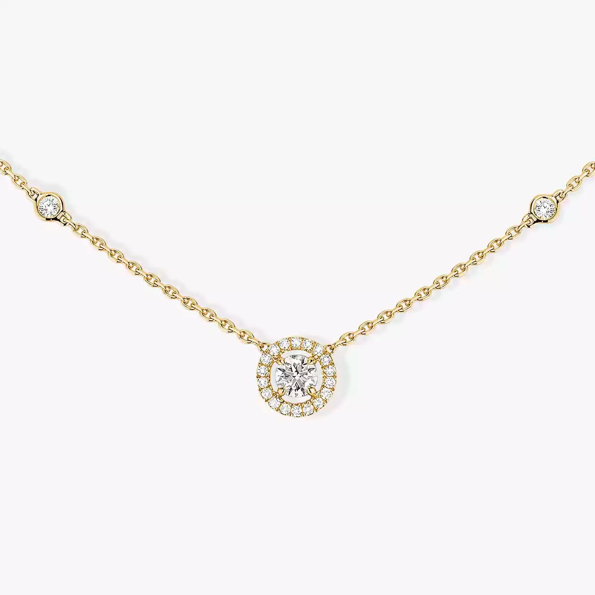 [Super CiCi]Diamond Necklace 0,20ct Brilliant Shape Joy