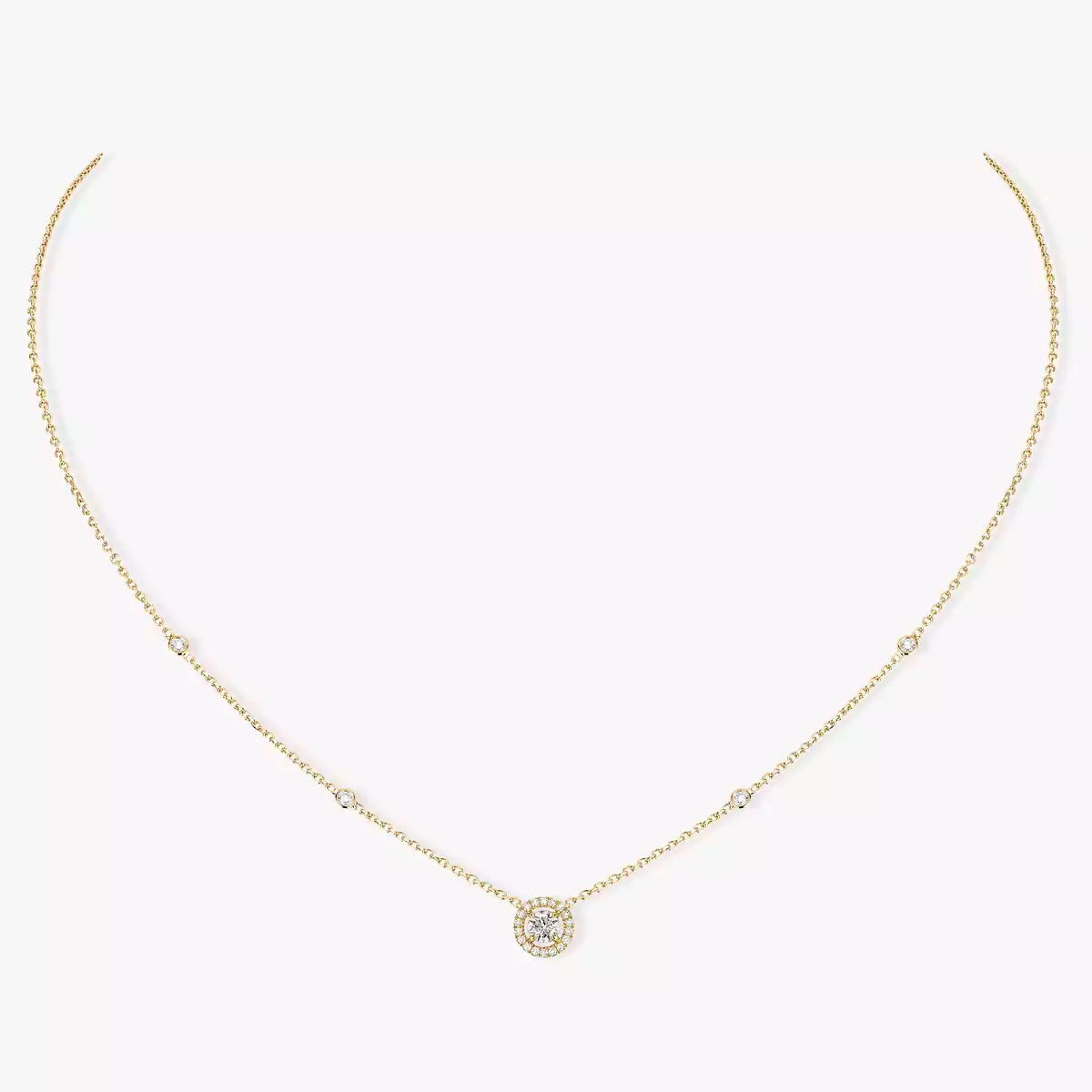 [Super CiCi]Diamond Necklace 0,20ct Brilliant Shape Joy