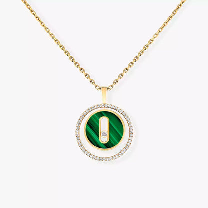 [Super CiCi]Lucky Move Diamond Necklace in Rose Gold and White Mother-of-Pearl