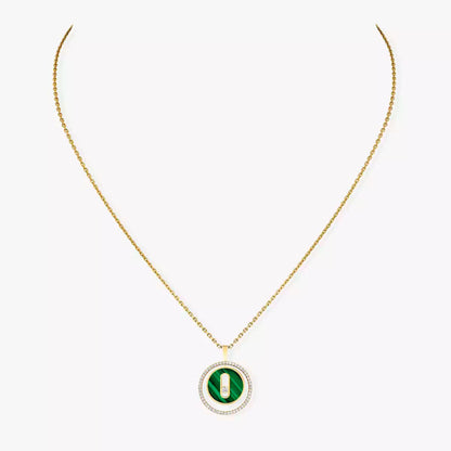 [Super CiCi]Lucky Move Diamond Necklace in Rose Gold and White Mother-of-Pearl