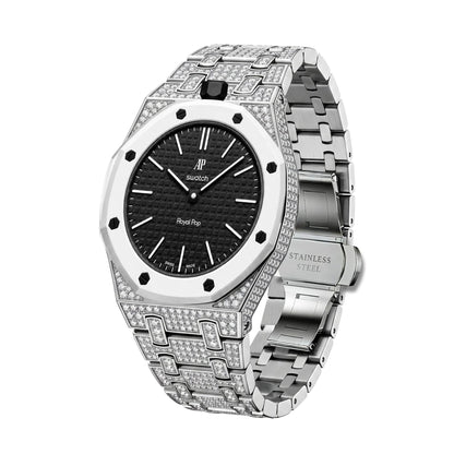 [Super CiCi]Royal Oak Pop Exclusive Bioceramic Case & Bioceramic Strap Full Diamond
