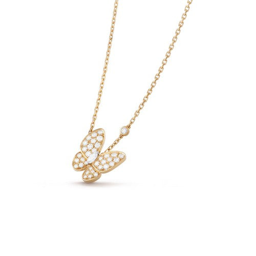 [Super CiCi ]BUTTERFLY DIAMOND NECKLACE