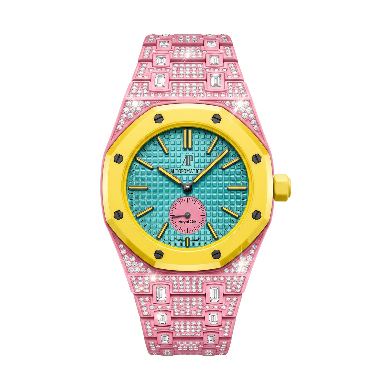 [Super CiCi]Royal Oak Pop Exclusive Bioceramic Case & Bioceramic Strap Full Diamond