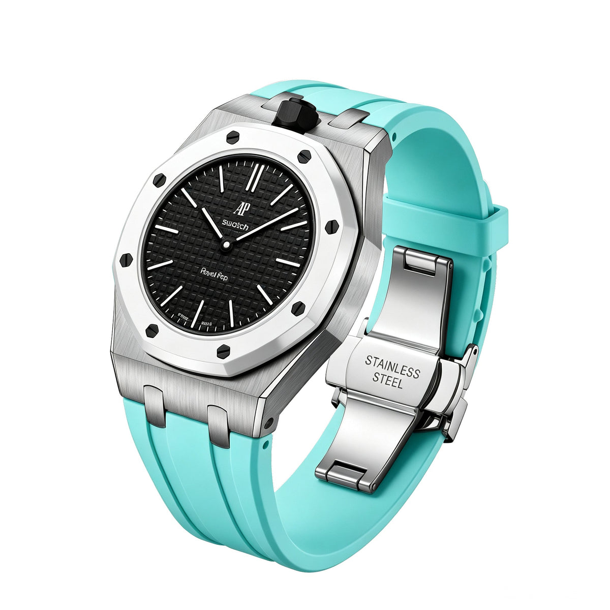 [Super CiCi]Royal Oak Pop Exclusive Steel Case & Silicone Strap With Cradle