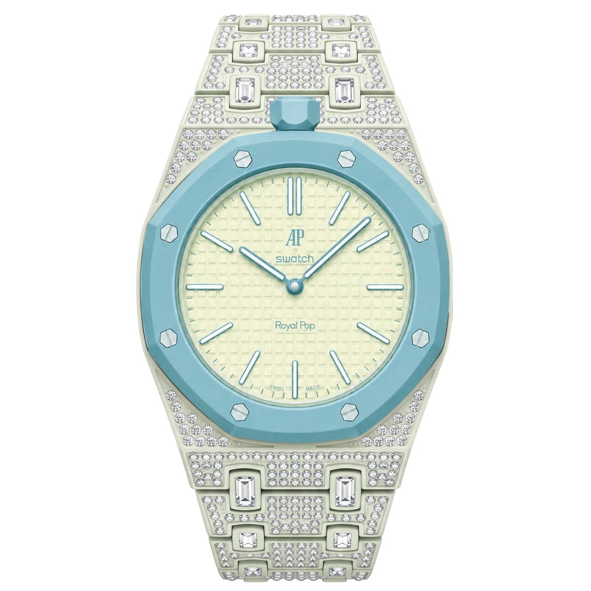 [Super CiCi]Royal Oak Pop Exclusive Bioceramic Case & Bioceramic Strap Full Diamond