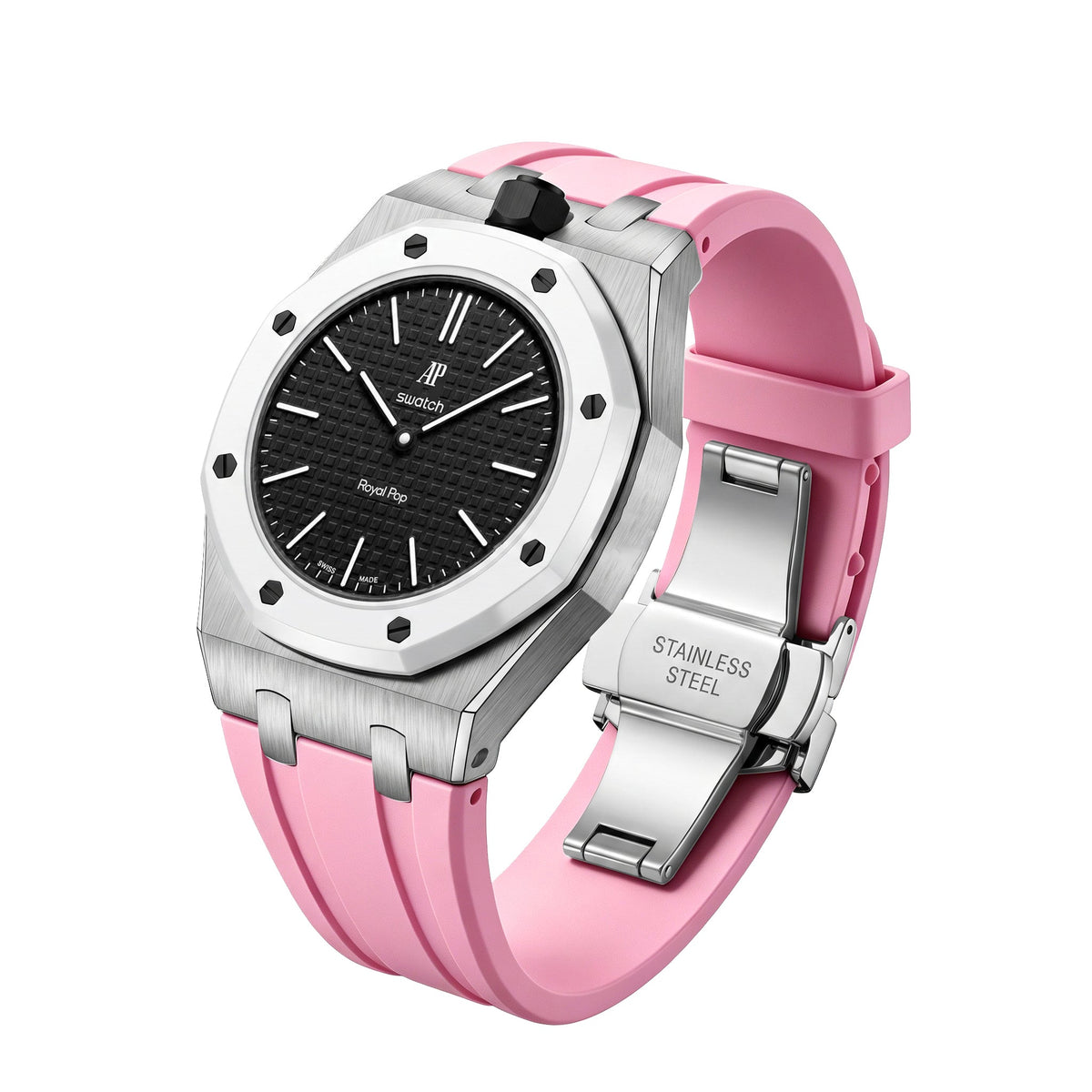 [Super CiCi]Royal Oak Pop Exclusive Steel Case & Silicone Strap With Cradle