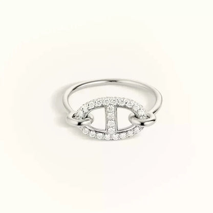 [Super CiCi ]RONDE SMALL SILVER DIAMOND RING