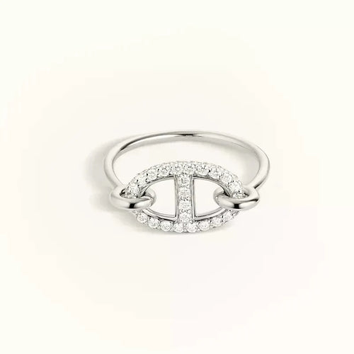 [Super CiCi ]RONDE SMALL SILVER DIAMOND RING