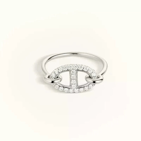 [Super CiCi ]RONDE SMALL SILVER DIAMOND RING