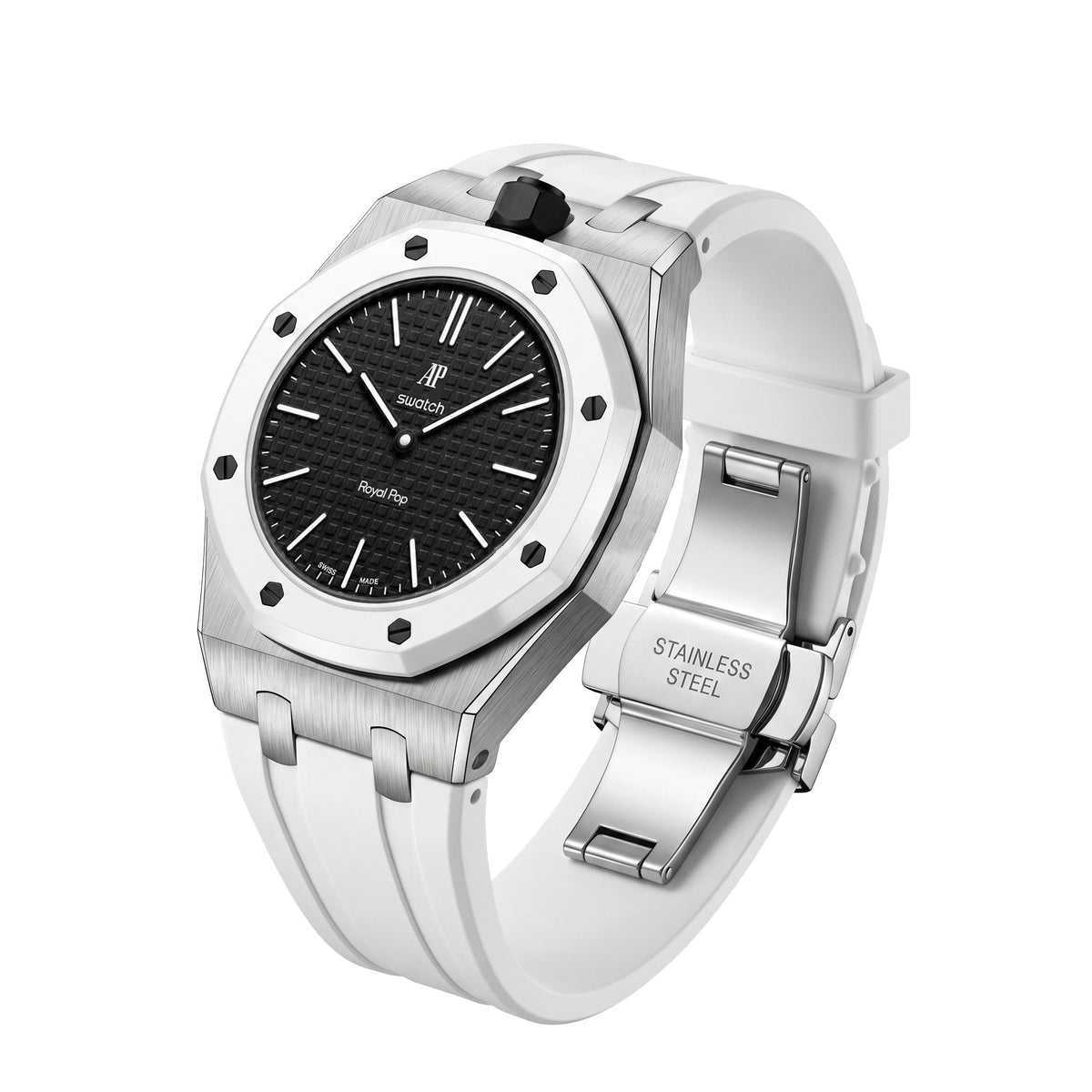 [Super CiCi]Royal Oak Pop Exclusive Steel Case & Silicone Strap With Cradle