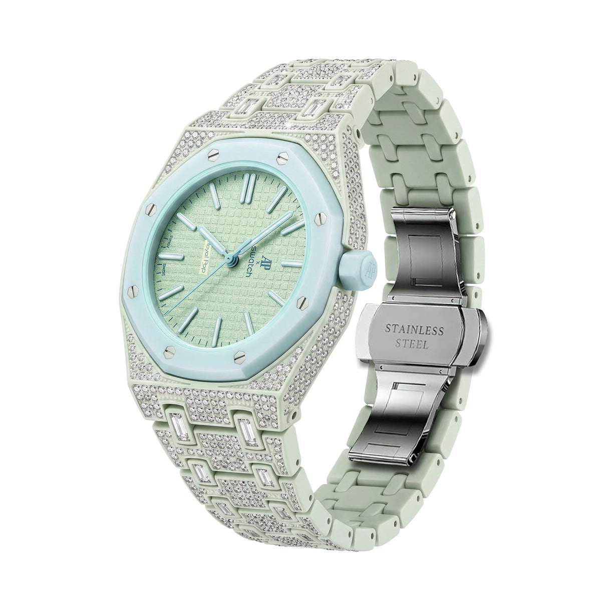 [Super CiCi]Royal Oak Pop Exclusive Bioceramic Case & Bioceramic Strap Full Diamond