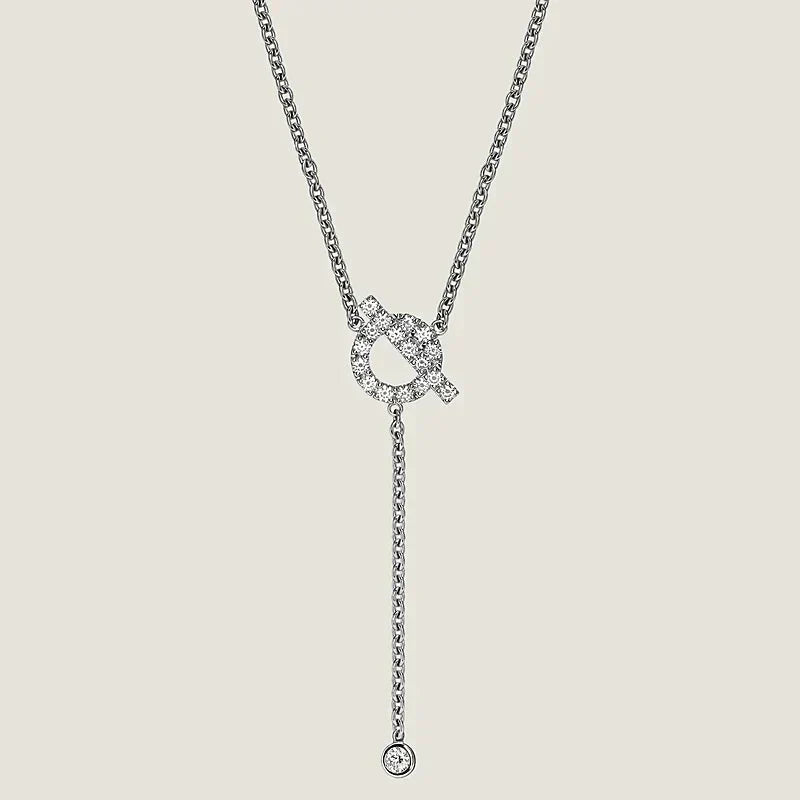 [Super CiCi ]FINESSE SILVER DIAMOND NECKLACE