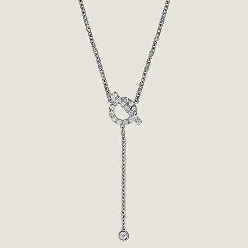 [Super CiCi ]FINESSE SILVER DIAMOND NECKLACE