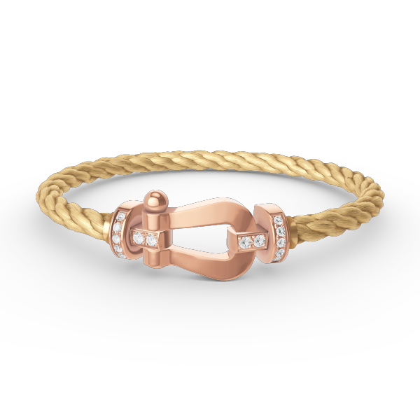 [Super CiCi ]FORCE LARGE HORSESHOE HALF DIAMOND BRACELET ROSE GOLD