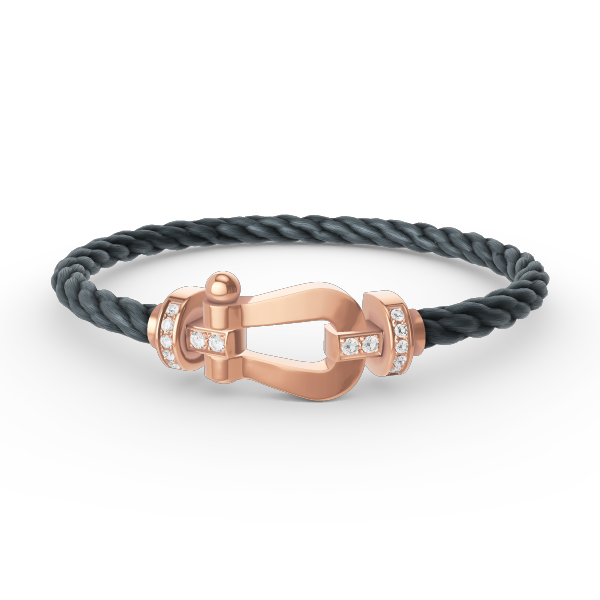 [Super CiCi ]FORCE LARGE HORSESHOE HALF DIAMOND BRACELET ROSE GOLD