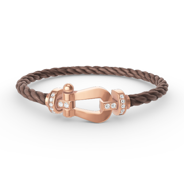 [Super CiCi ]FORCE LARGE HORSESHOE HALF DIAMOND BRACELET ROSE GOLD