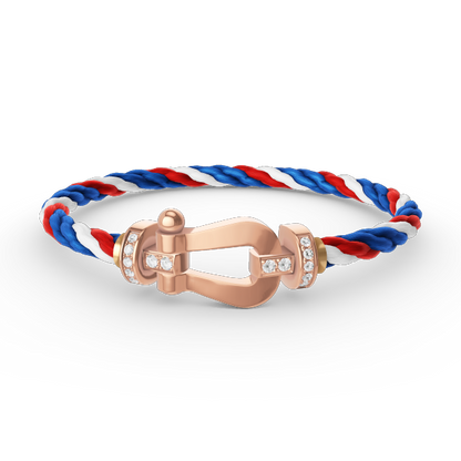 [Super CiCi ]FORCE LARGE HORSESHOE HALF DIAMOND BRACELET ROSE GOLD