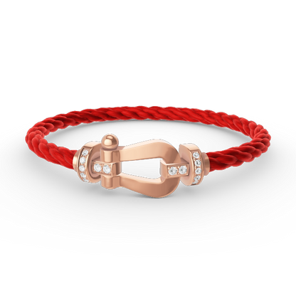 [Super CiCi ]FORCE LARGE HORSESHOE HALF DIAMOND BRACELET ROSE GOLD