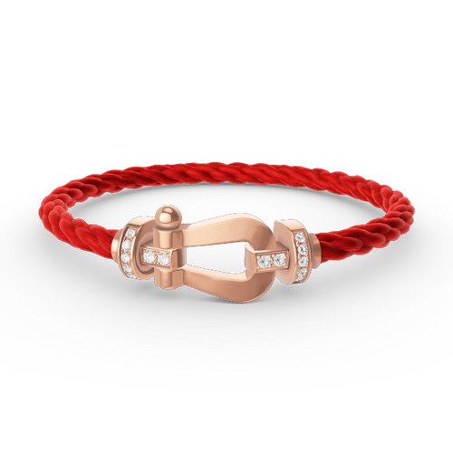 [Super CiCi ]FORCE LARGE HORSESHOE HALF DIAMOND BRACELET ROSE GOLD