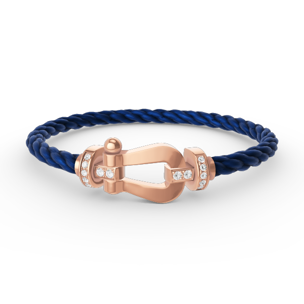 [Super CiCi ]FORCE LARGE HORSESHOE HALF DIAMOND BRACELET ROSE GOLD