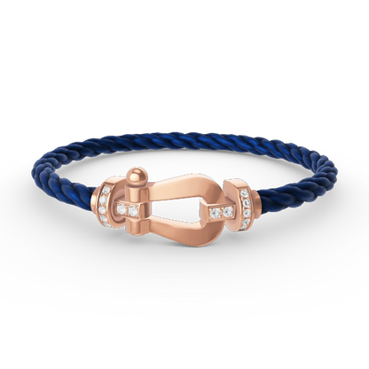 [Super CiCi ]FORCE LARGE HORSESHOE HALF DIAMOND BRACELET ROSE GOLD