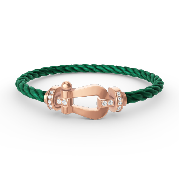 [Super CiCi ]FORCE LARGE HORSESHOE HALF DIAMOND BRACELET ROSE GOLD