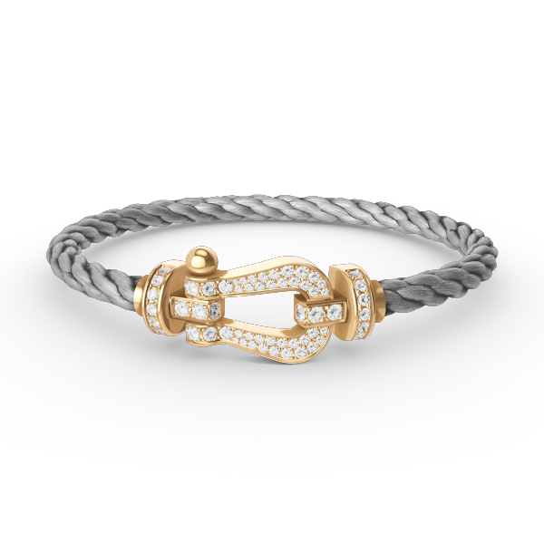 [Super CiCi ]FORCE LARGE HORSESHOE FULL DIAMOND BRACELET GOLD