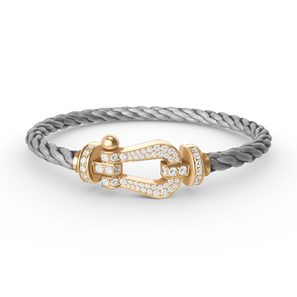 [Super CiCi ]FORCE LARGE HORSESHOE FULL DIAMOND BRACELET GOLD