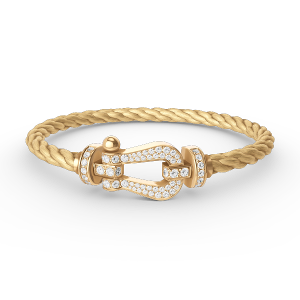 [Super CiCi ]FORCE LARGE HORSESHOE FULL DIAMOND BRACELET GOLD